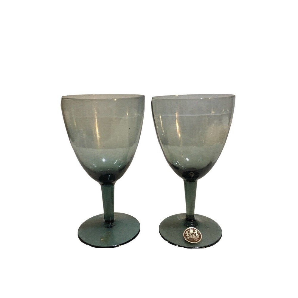 Belgium Smokey gray cordial wine glasses 2